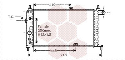 VAN WEZEL Radiaator,mootorijahutus 37002067